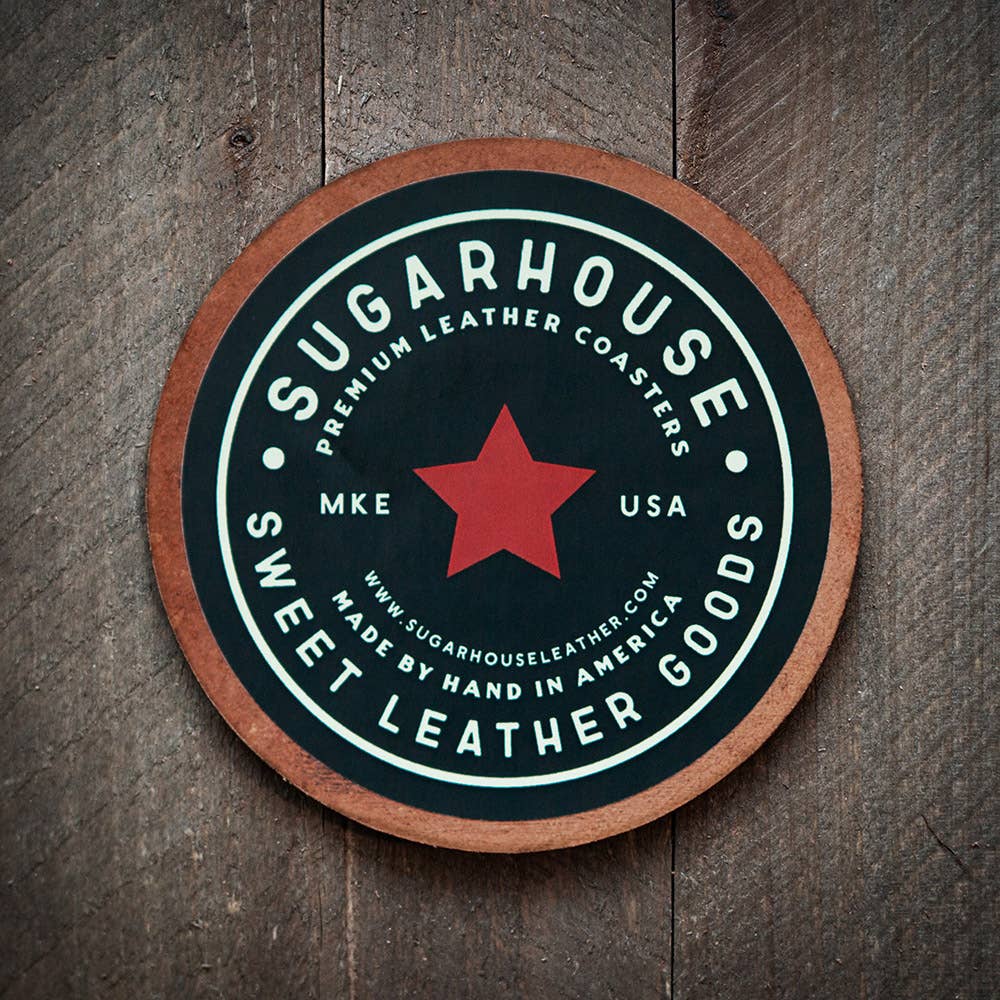 Missouri State Silhouette Leather Coaster