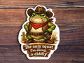 The Only Squat I'm Doing Is Diddly Sticker: 3 inch