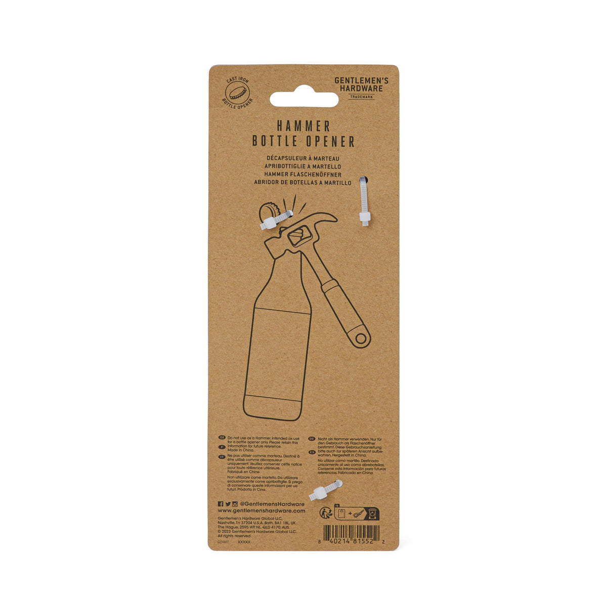 Hammer Bottle Opener Mini-tool