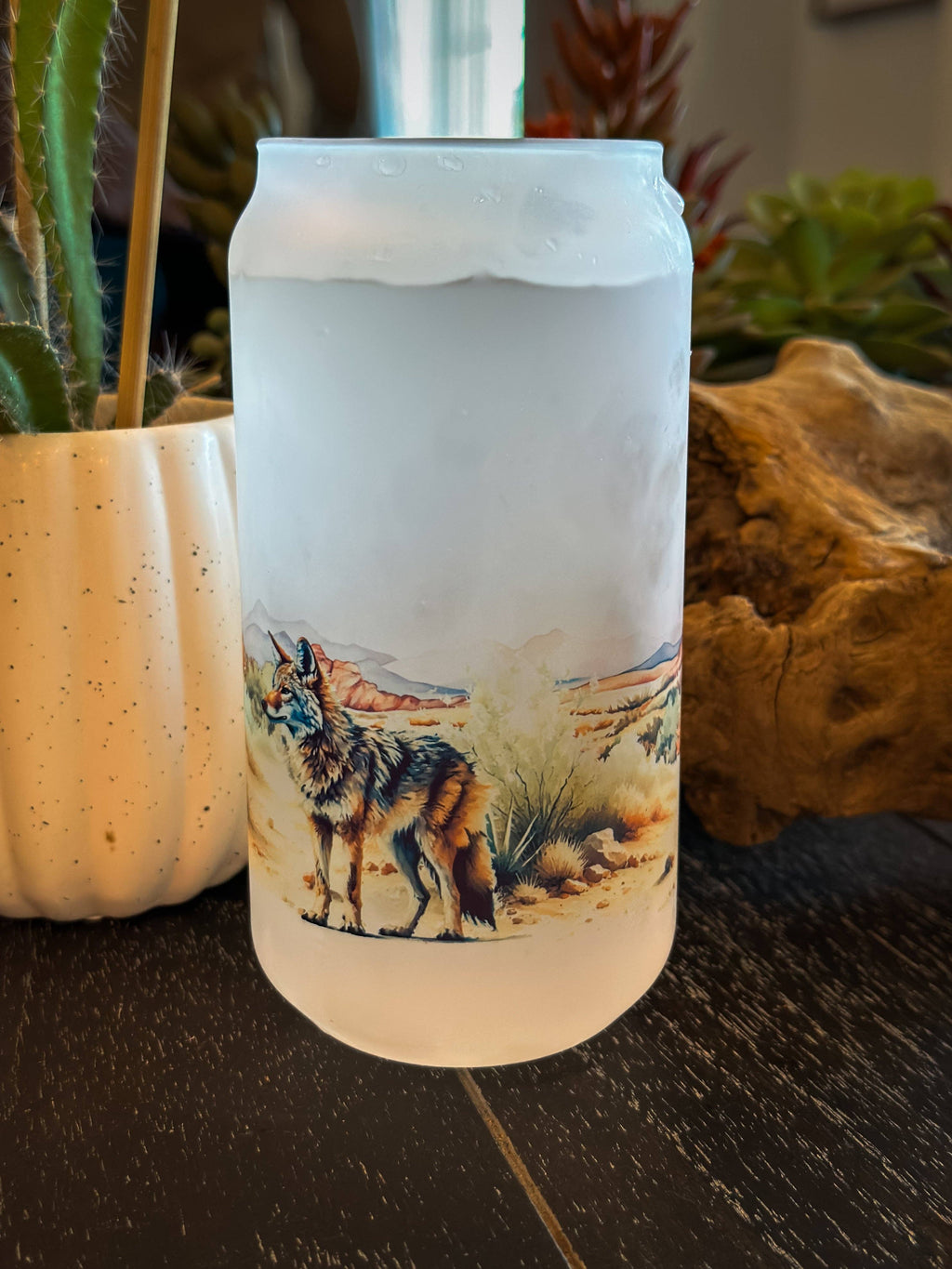 COYOTE & CACTUS CAN GLASS