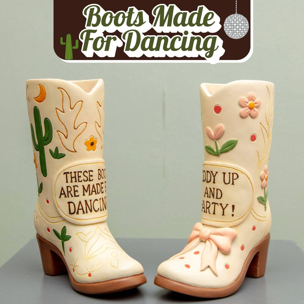 Giddy Up Cowboy Boot Vase – Cowgirl Gifts for Women