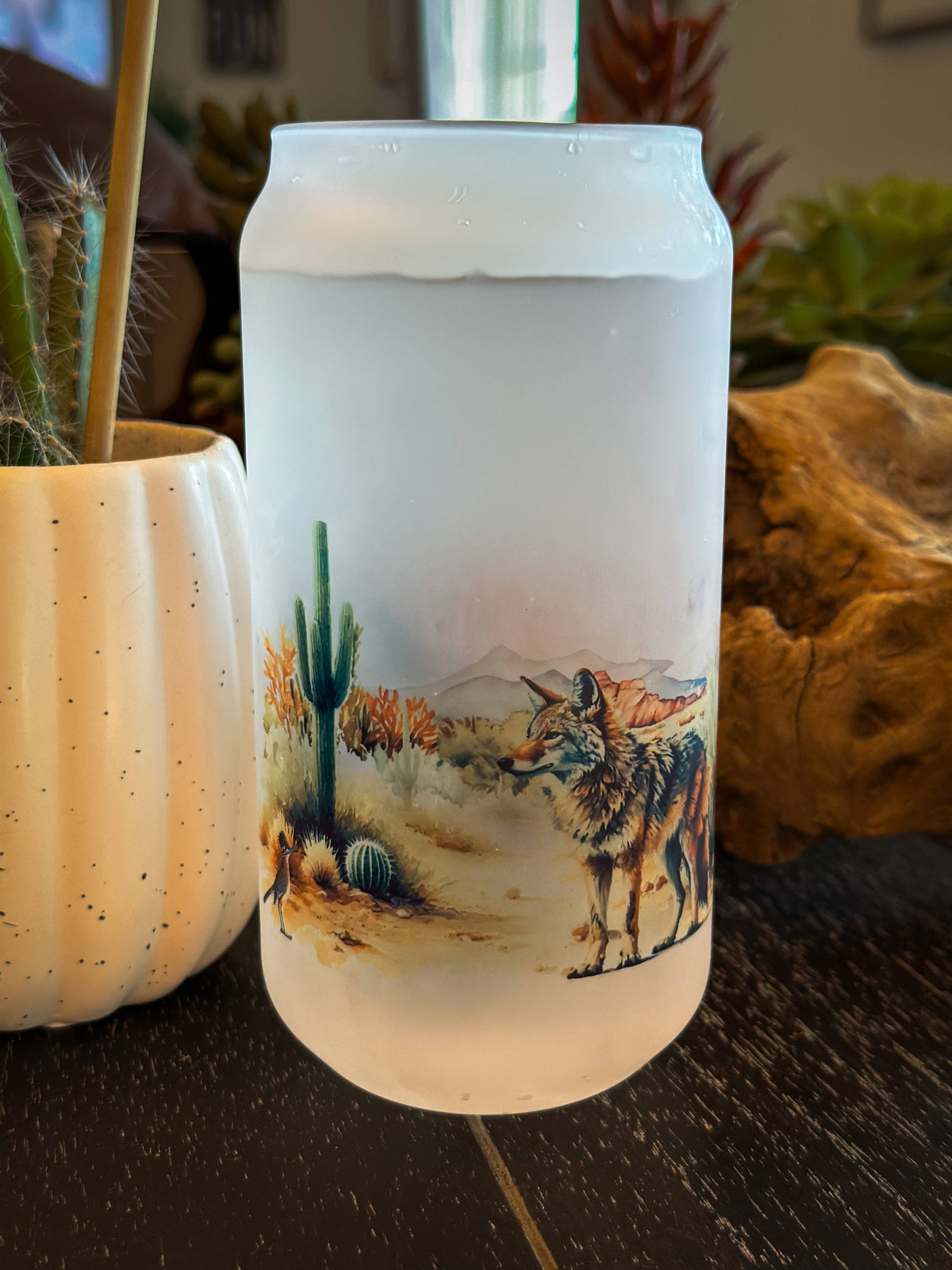 COYOTE & CACTUS CAN GLASS