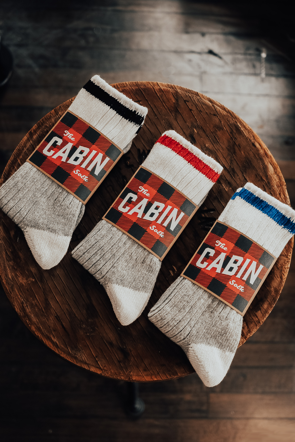 The Upcycled Wool Cabin Sock: Blue