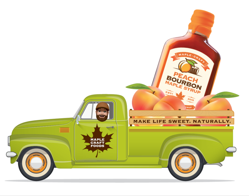 Peach Bourbon Maple Syrup