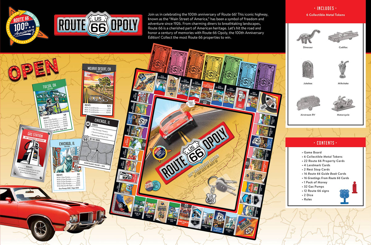 Route 66 Opoly Board Game
