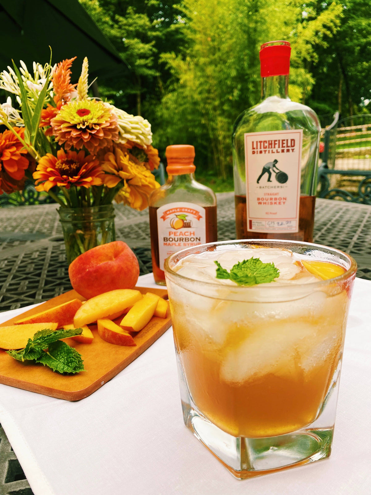 Peach Bourbon Maple Syrup