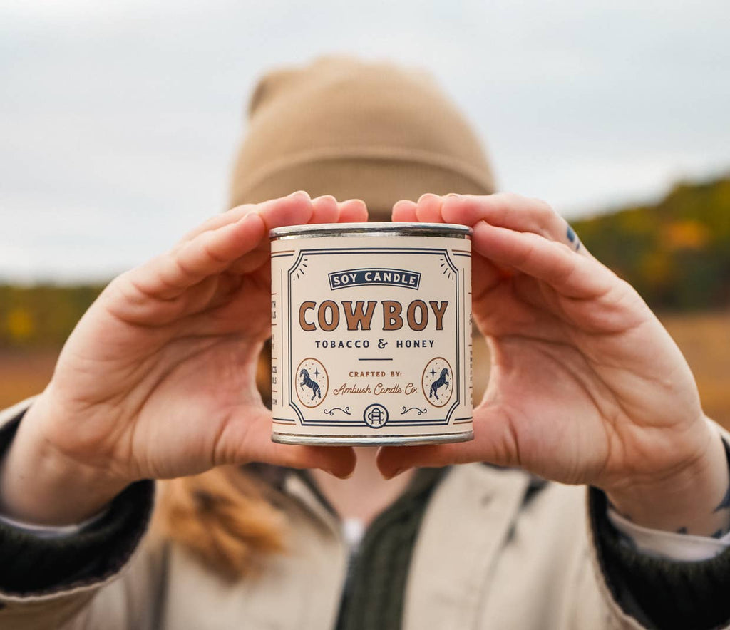 Cowboy | Tobacco + Honey 8oz Soy Candle