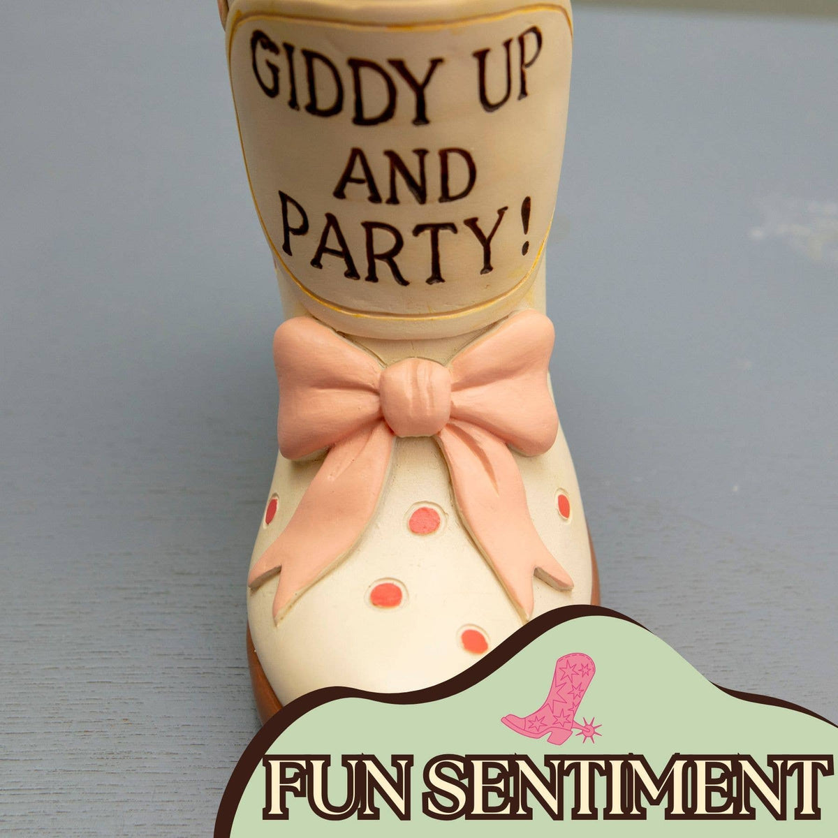 Giddy Up Cowboy Boot Vase – Cowgirl Gifts for Women