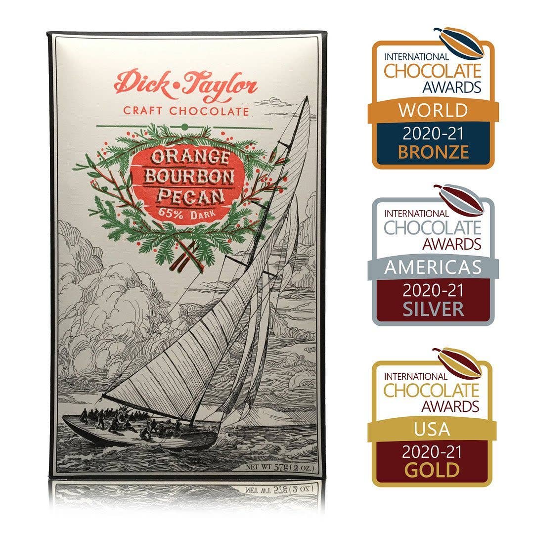 Orange Bourbon Pecan Dark Chocolate