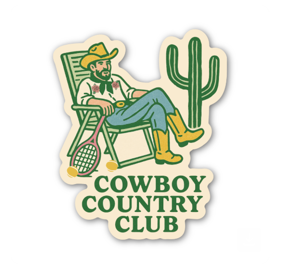 Cowboy Country Club Sticker