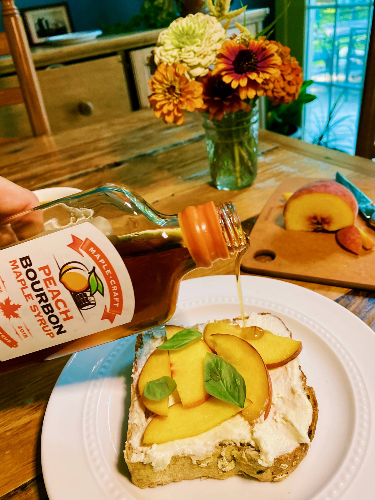 Peach Bourbon Maple Syrup