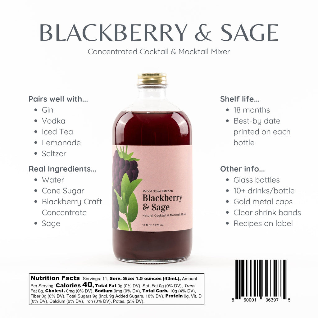Blackberry & Sage Cocktail and Mocktail Mixer