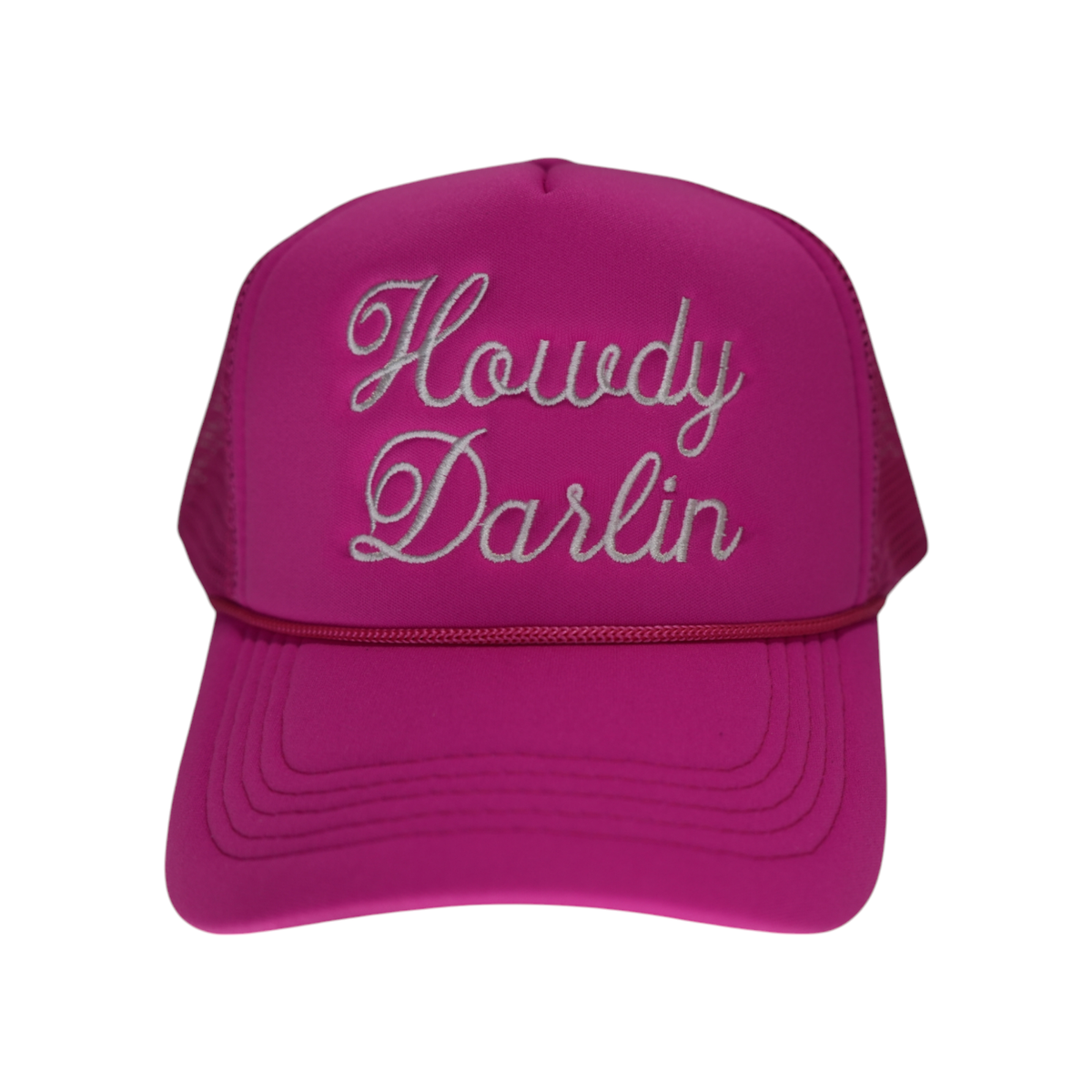 Howdy Darlin Trucker Hat: Camo/Burnt Orange
