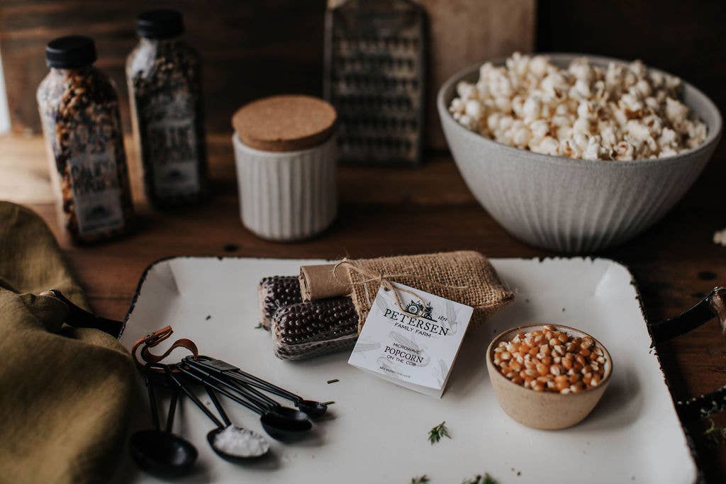 Microwave Popcorn on the Cob  - Hand-Harvested & Burlap