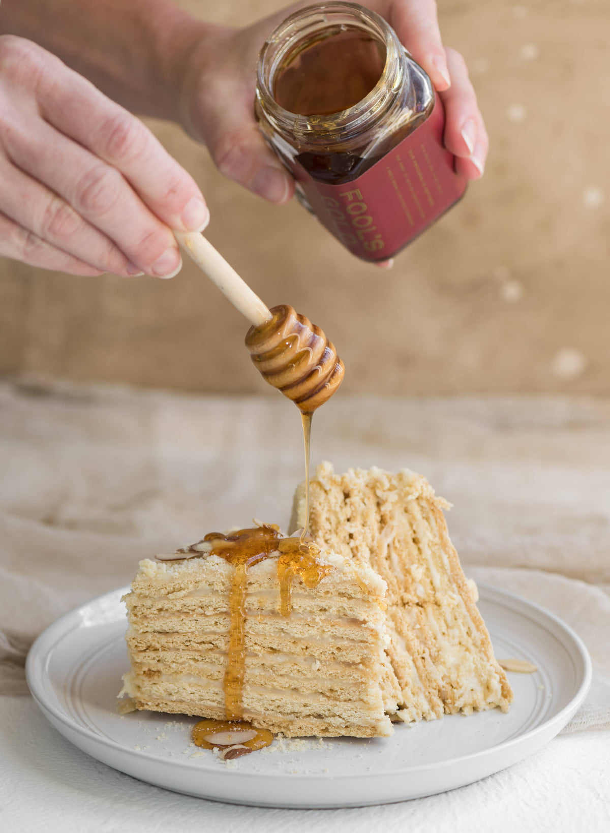 Bourbon Infused Raw Honey - 5.75oz