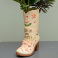 Giddy Up Cowboy Boot Vase – Cowgirl Gifts for Women