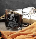 Campfire Etched Glass Coffee Mug
