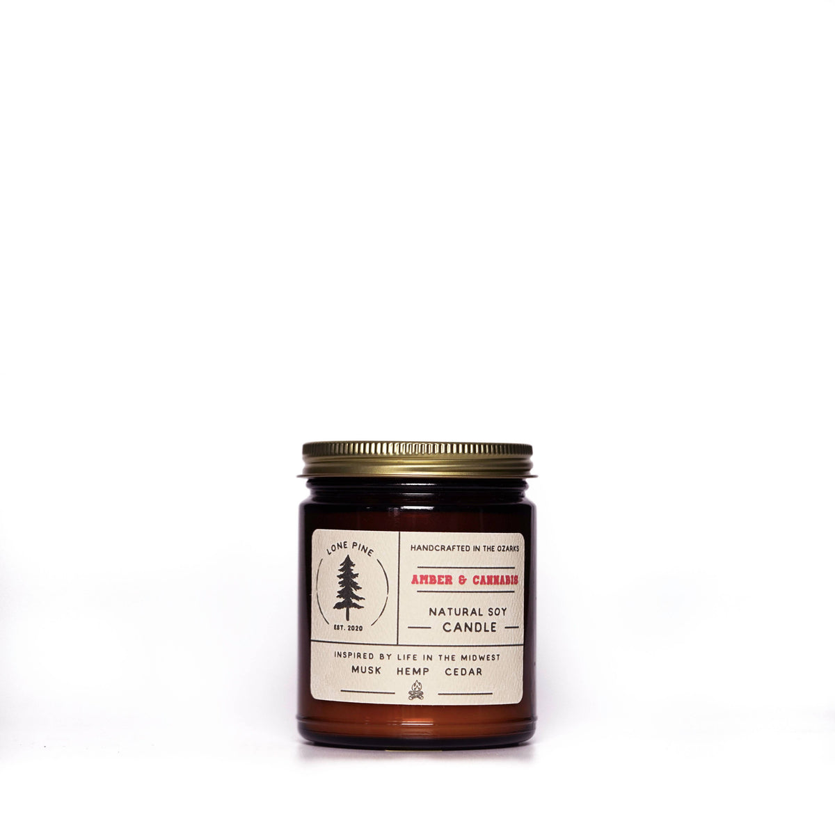 Amber & Cannabis Soy Candle
