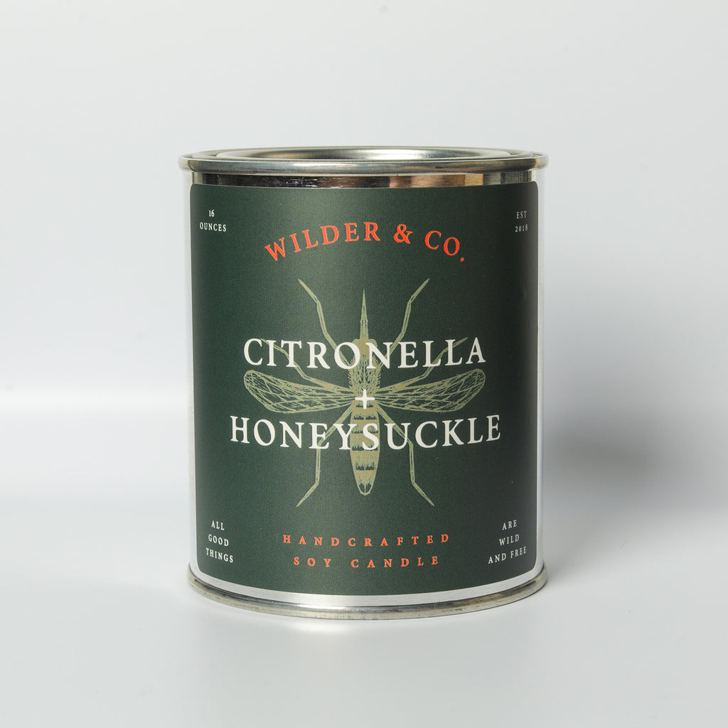 Citronella + Honeysuckle Outdoor Patio Candle